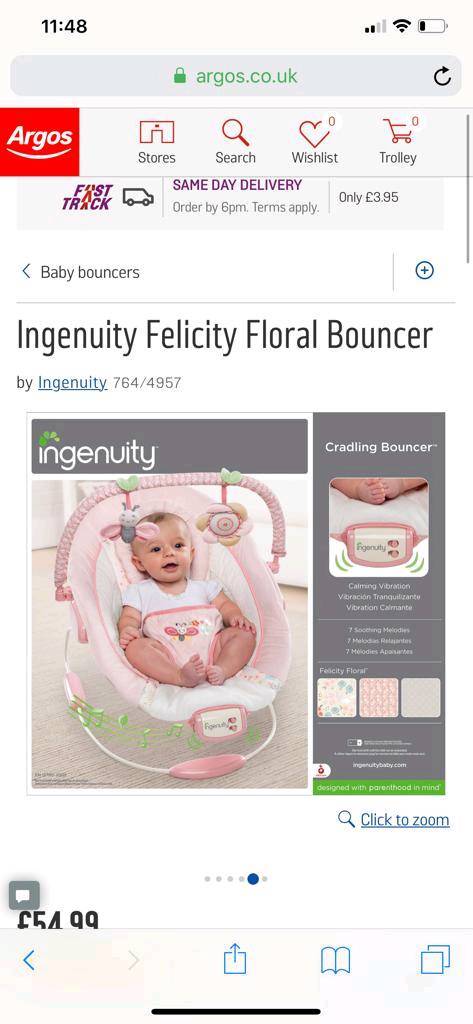 ingenuity floral bouncer